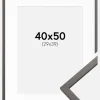Ramme Edsbyn Grafit 40x50 cm - Passepartout Hvid 30x40 cm