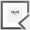 Ramme Edsbyn Grafit 15x15 cm - Passepartout Hvid 10x10 cm
