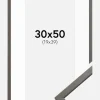 Ramme Edsbyn Grafit 30x50 cm - Passepartout Hvid 20x40 cm