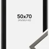 Ramme Edsbyn Grafit 50x70 cm - Passepartout Sort 42x59,4 cm (A2)
