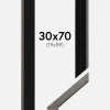 Ramme Edsbyn Grafit 30x70 cm - Passepartout Sort 20x60 cm