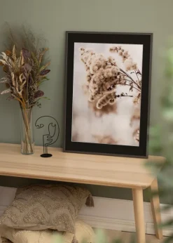 Ramme Edsbyn Grafit 40x40 cm - Passepartout Sort 32x32 cm