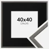 Ramme Edsbyn Grafit 40x40 cm - Passepartout Sort 25x25 cm