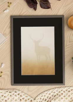 Ramme Edsbyn Grafit 45x60 cm - Passepartout Sort 35x50 cm