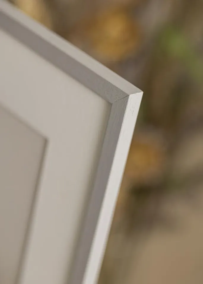 Ramme Edsbyn Grey 50x50 cm - Passepartout Hvid 40x40 cm