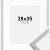 Ramme Edsbyn Grey 28x35 cm - Passepartout Hvid 20x25 cm