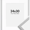 Ramme Edsbyn Grey 24x30 cm - Passepartout Hvid 7x9 inches