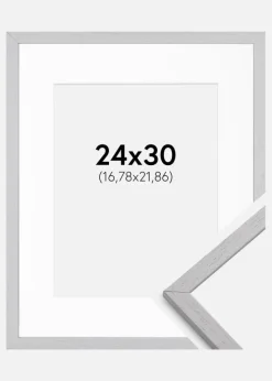 Ramme Edsbyn Grey 24x30 cm - Passepartout Hvid 7x9 inches