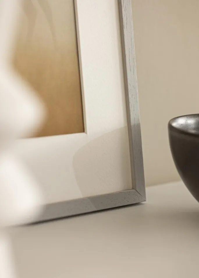 Ramme Edsbyn Grey 35x50 cm - Passepartout Hvid 25x35 cm