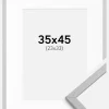 Ramme Edsbyn Grey 35x45 cm - Passepartout Hvid 24x34 cm