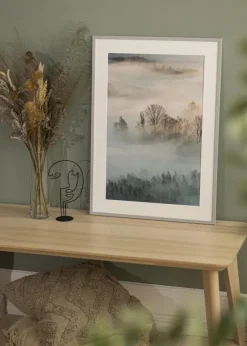 Ramme Edsbyn Grey 40x50 cm - Passepartout Hvid 12x16 inches