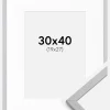 Ramme Edsbyn Grey 30x40 cm - Passepartout Hvid 20x28 cm