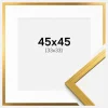 Ramme Edsbyn Guld 45x45 cm - Passepartout Hvid 34x34 cm