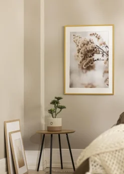 Ramme Edsbyn Guld 45x60 cm - Passepartout Hvid 12x18 inches