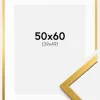 Ramme Edsbyn Guld 50x60 cm - Passepartout Hvid 40x50 cm