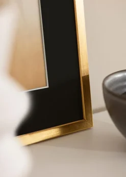 Ramme Edsbyn Guld 15x20 cm - Passepartout Sort 4x6 inches