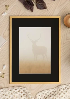 Ramme Edsbyn Guld 30x40 cm - Passepartout Sort 20x30 cm