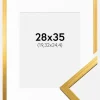 Ramme Edsbyn Guld 28x35 cm - Passepartout Hvid 8x10 inches