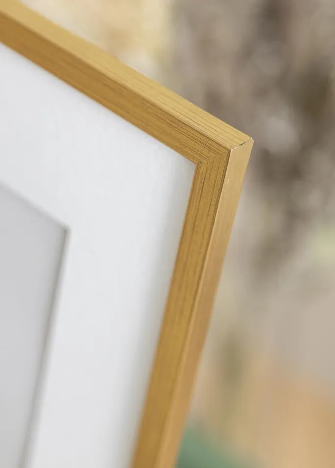 Ramme Edsbyn Guld 50x70 cm - Passepartout Hvid 16x24 inches