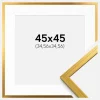 Ramme Edsbyn Guld 45x45 cm - Passepartout Hvid 14x14 inches
