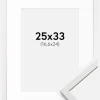 Ramme Edsbyn Hvid 25x33 cm - Passepartout Hvid B5 176x250 mm