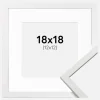 Ramme Edsbyn Hvid 18x18 cm - Passepartout Hvid 13x13 cm