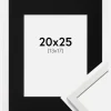 Ramme Edsbyn Hvid 20x25 cm - Passepartout Sort 14x18 cm