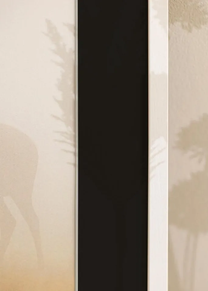 Ramme Edsbyn Hvid 50x60 cm - Passepartout Sort 35x45 cm