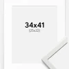 Ramme Edsbyn Hvid 34x41 cm - Passepartout Hvid 26x33 cm