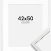 Ramme Edsbyn Hvid 42x50 cm - Passepartout Hvid 32x40 cm