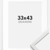 Ramme Edsbyn Hvid 33x43 cm - Passepartout Hvid 10x14 inches