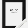 Ramme Edsbyn Hvid 20x30 cm - Passepartout Sort 15x21 cm (A5)
