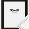 Ramme Edsbyn Hvid 50x60 cm - Passepartout Sort 40x50 cm