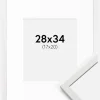 Ramme Edsbyn Hvid 28x34 cm - Passepartout Hvid 18x21 cm