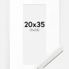 Ramme Edsbyn Hvid 20x35 cm - Passepartout Hvid 10x25 cm