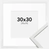 Ramme Edsbyn Hvid 30x30 cm - Passepartout Hvid 20x20 cm