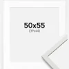 Ramme Edsbyn Hvid 50x55 cm - Passepartout Hvid 40x45 cm