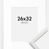 Ramme Edsbyn Hvid 26x32 cm - Passepartout Hvid 17x22 cm