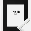 Ramme Edsbyn Hvid 14x18 cm - Passepartout Sort 10x13 cm