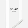 Ramme Edsbyn Hvid 30x70 cm - Passepartout Hvid 20x60 cm
