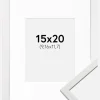 Ramme Edsbyn Hvid 15x20 cm - Passepartout Hvid 4x5 inches (10,16x12,7 cm)