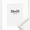 Ramme Edsbyn Hvid 26x32 cm - Passepartout Hvid 17x23 cm