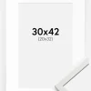 Ramme Edsbyn Hvid 30x42 cm - Passepartout Hvid 21x33 cm