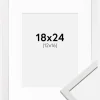 Ramme Edsbyn Hvid 18x24 cm - Passepartout Hvid 13x17 cm
