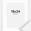 Ramme Edsbyn Hvid 18x24 cm - Passepartout Hvid 13x18 cm