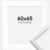 Ramme Edsbyn Hvid 60x65 cm - Passepartout Hvid 18x20 inches