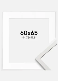 Ramme Edsbyn Hvid 60x65 cm - Passepartout Hvid 18x20 inches
