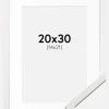 Ramme Edsbyn Hvid 20x30 cm - Passepartout Hvid 15x22 cm