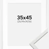 Ramme Edsbyn Hvid 35x45 cm - Passepartout Hvid 11x14 inches (27,94x35,56 cm)