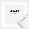 Ramme Edsbyn Hvid 43x43 cm - Passepartout Hvid 13x13 inches
